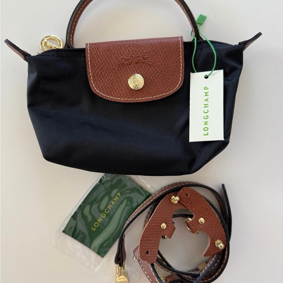 Longchamp Handbags - Longchamp Mini Bag with Black and Brown Contrast